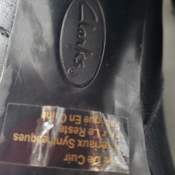 Clarks Indigo Buckle Black Leather Boots  10 M - Picture 8 of 12